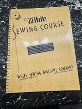 1930s Vintage White Sewing Course Book & Mailing Folder - Good Condition picture