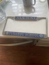 BARRACK Obama Memorabilia  - Punahou SCHOOL  alumni  LICENSE PLATE  OAHU HI. picture