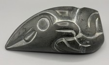 Signed Northwest Coast Argillite Raven Carving 6.5” Native Indigenous Art picture
