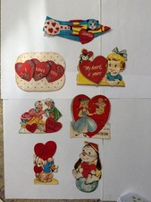 Vintage die-cut valentines cards picture