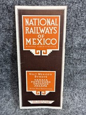 Rare 1938 National Railways of Mexico Timetable Workers Administration NDeM Map picture