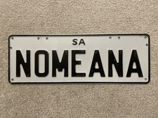 Number License Plate South Australia Adelaide SA Genuine Used NOMEANA Nome Ana picture