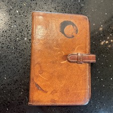 80’s Vintage Coach Brown Water Buffalo Hide Pocket  Note/Address Book picture