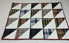 Patchwork Quilt Wall Hanging, Triangles, Checks, Plaids, Multi Color picture