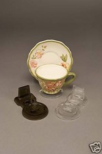6 New Clear Tea Cup and Saucer Stands, holder, espresso sets  picture