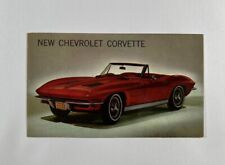 Original 1963 Postcard Chevrolet New Corvette Sting Ray Convertible picture