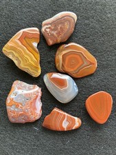 Lake Superior & Laguna Group of 7  Polished Slices 21 - 38 mm picture