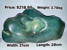 🌿Natural Polished Green Jasper Stone - Beautiful Hand Carving From Cambodia picture