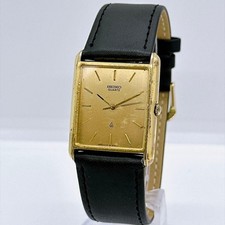 Seiko Vintage Gold Square Quartz Men's Watch, New Battery, Good Condition picture