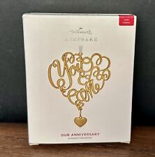Hallmark 2019 Keepsake Ornament Our Anniversary Metal Customize Your Years picture