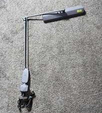 Vintage DAZOR Model 2134 Drafting Lamp Clamp On Industrial Floating Fixture MCM picture