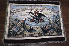 Vintage Budweiser Anheuser-Busch Throw Blanket 51X66 picture