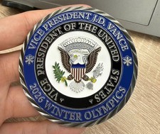 VICE PRESIDENT J.D. VANCE 2026 WINTER OLYMPICS MILANO CORTINA CHALLENGE COIN picture