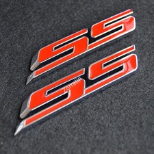 2Pcs Slant SS Fender Emblem, Fits Chevrolet Camaro 2010-2026 picture