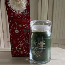 Yankee Candle Mistletoe Scented Green Jar Candle, Wax & Glass, Christmas picture