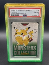1996 Bandai Carddass Vending Pokémon Pikachu #25 Japanese PSA 6 picture