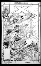 X-Factor #63 by Whilce Portacio 11x17 FRAMED Original Art Poster Marvel Comics picture
