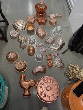 Vintage 1950s-70’s Big Lot Copper Tone Alum. Cake/jello Mold Kitchen Wall Decor picture