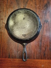 Griswold Iron Mountain #8 1033B Cast Iron Skillet Sits Flat 10.5 In Double Spout picture