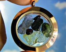 Rare and Powerful High Vibration Synergy 12 stone Pendant  Phenakite, Tektite... picture