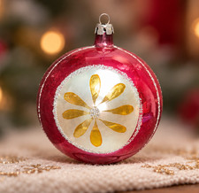 Jumbo Vintage Poland Glass Christmas Ornament 4