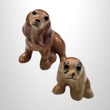 Hagen Renaker Early Cocker Spaniel & Puppy Figurines Miniature Animals Tan EXC picture