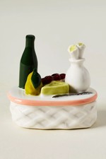 NWT Anthropologie Tiny Treasures Trinket Box PICNIC BASKET picture