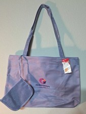 Rare Hawaiian Airlines Logo Promo Metallic Satin Tote Bag American Travel 17X14