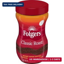 Folgers Classic Roast Instant Coffee, 8 Ounce (Pack of 1) picture