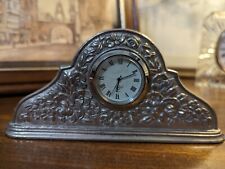 Vintage Lenox Kirk Stieff Miniature Pewter Clock Mother's Day vanity working picture