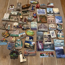 Huge Lot of 53 Vintage Travel Refrigerator Magnets Souvenir US International picture