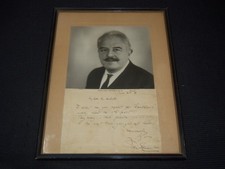 VICTOR HERBERT SIGNED LETTER WITH PHOTO FRAMED - 12 1/2