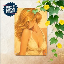 Vintage Style Classic Woman Poster Retro Fashion Bedroom Metal Tin Plaque picture