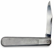 Vintage Queen Cutlery #45 Big Chief 1-Blade Folding Knife Aluminum Handle USA picture