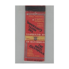 1920s-1930s Diamond Quality Matchbook Cover The Hotel Olympian Olympia WA picture