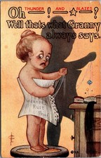 1911 Humorous Postcard Tough Kid Series Warner's Corset Granny Wisconsin picture