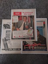 Vintage 50's Life Ads Of Tobacco Products Set Of 3 picture