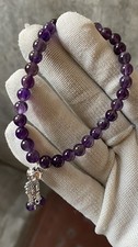 Genuine 6mm Amethyst 33 Beads Tasbih Misbaha Islamic Prayer Beads Purple Rosary picture
