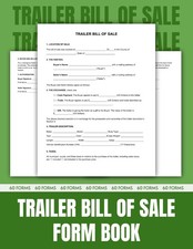 Trailer Bill of Sale Form Book: A Legal Document for Transferring Ownership and picture