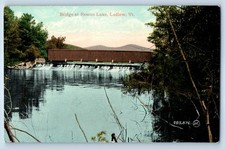 c1910 Ludlow Vermont VT Vintage Postcard Bridge Rescue Lake View Forest Trees picture
