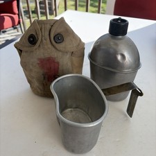 Vintage WW2 US Military 1944 Canteen Cup and Cover Set picture