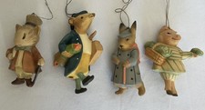 (4) Toriart Amiable Pig Mouse Rabbit F Warne 1981 Italy Beatrix Potter Figurines picture