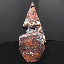113g  Natural Mexican striped agate water drop quartz crystal sample picture