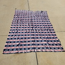 Antique Coverlet Pennsylvania White Blue Red Wool 90