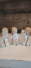 Vintage Josef Originals Christmas Shepherd Boys with Sheep Set 3 Figurines Japan picture
