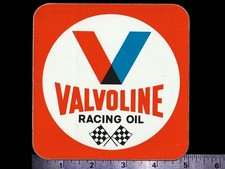 VALVOLINE Racing Oil - Original Vintage 1970's Racing Decal/Sticker - 5x5 Inch picture