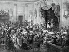 Napoleon Addressing Rhine Confederation in 1806 Historic Old Photo picture