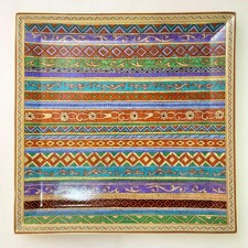 Hermes Cheval d’Orient Square Plate Porcelain Oriental Decor Rare Collectible picture