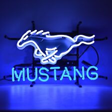 FORD MUSTANG NEON SIGN - 17″W X 11″H X 6″D*Gas & Oil / FORD NEONS / FORD MUSTANG picture