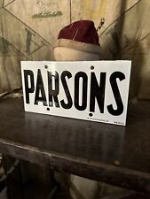 1940s Parsons Stop New York Porcelain NYC Sign Subway Times Square Rare picture